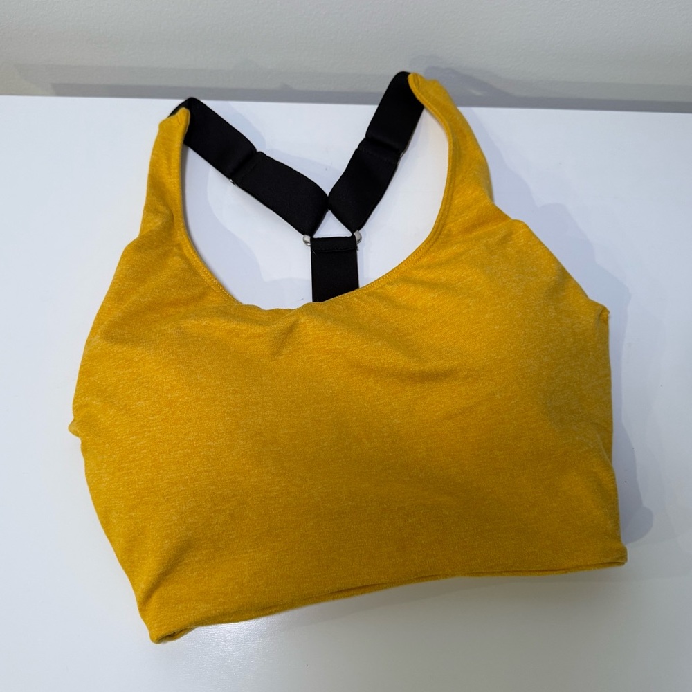 Yellow Bombshell Padded Crop Tank